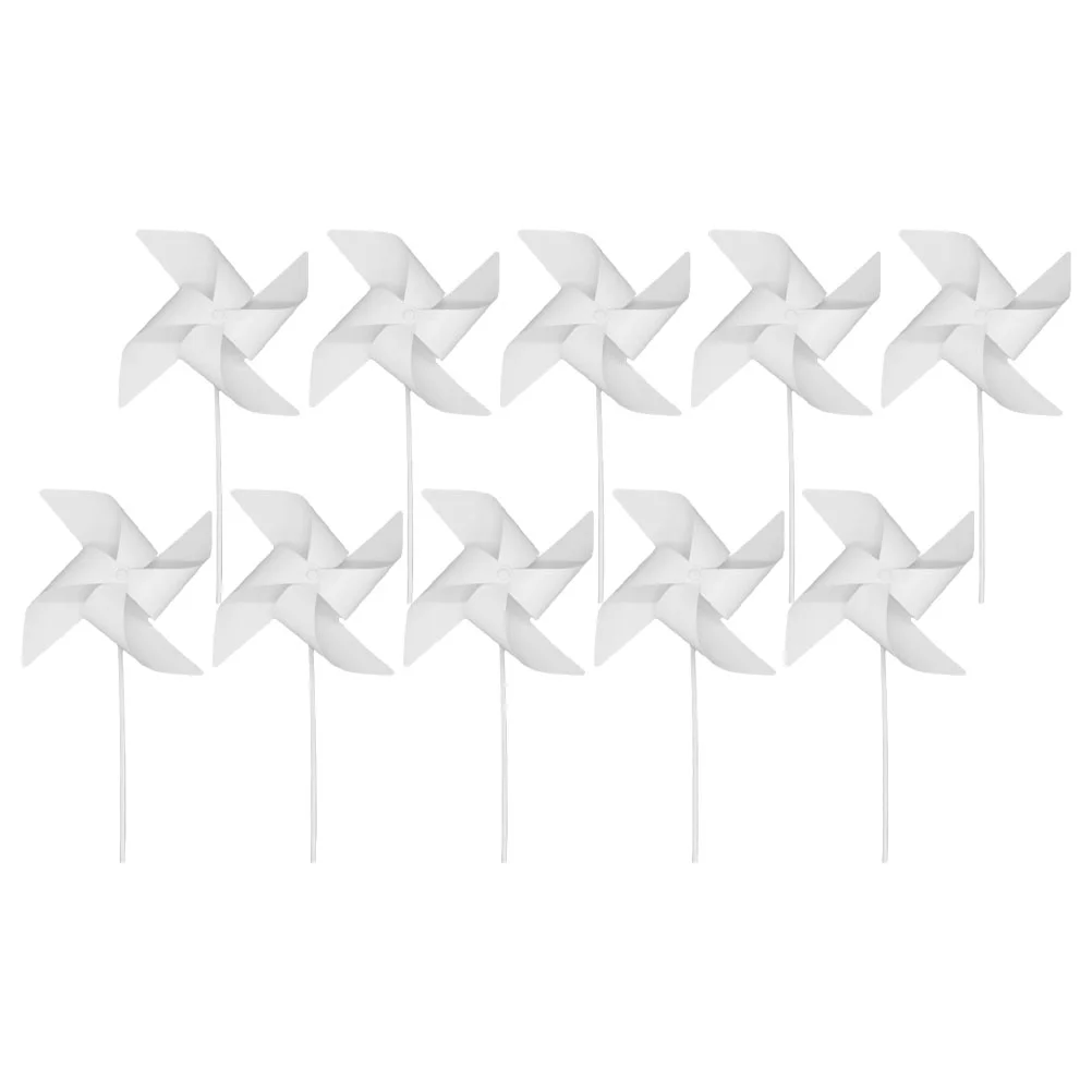 

24 Pcs Decor Car Birds Kids Pinwheels Kindergarten Graffiti Outdoor DIY Painting Paper Windmill White Toddler