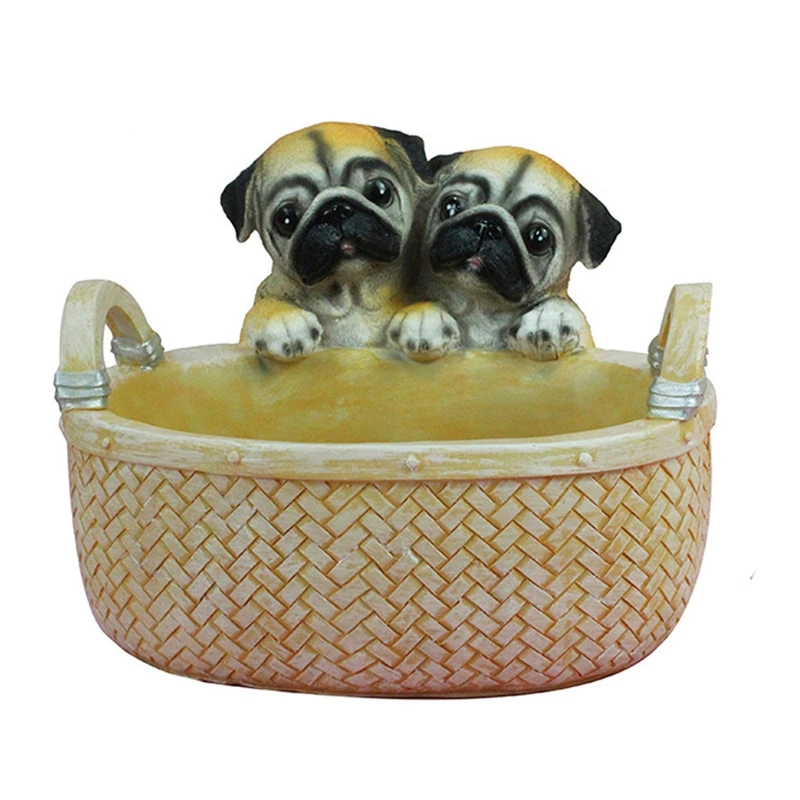 

Cute Figurine Dog Storage Box Key Phone Chocolates Candy Storage Table Decoration Basket Home Decor Living Room