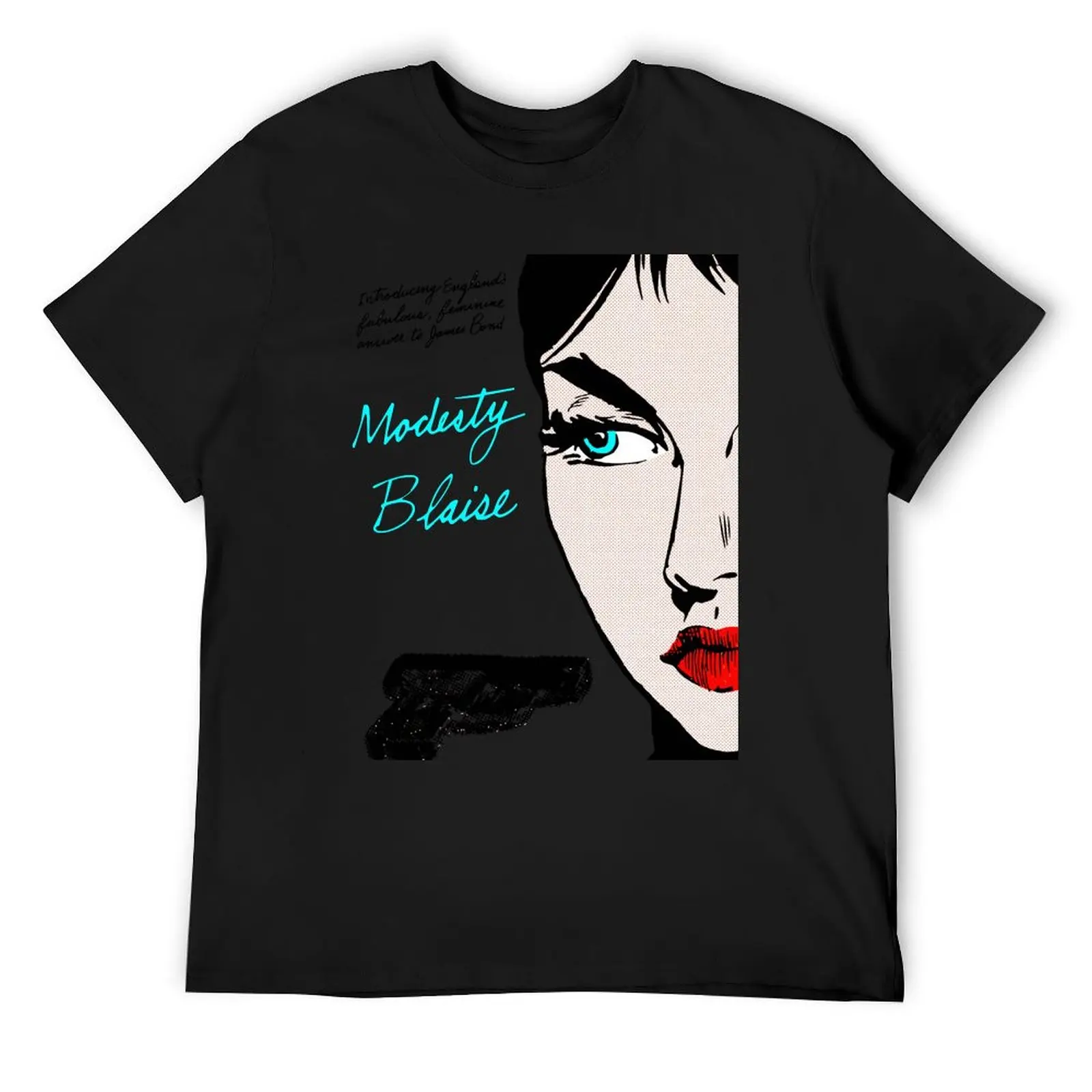 Криминальное чтиво (Modesty Blaise Cover) Футболка больших размеров синие архивные