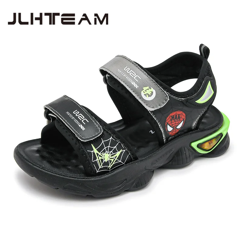 

2022 Summer New Boys For Sandals Velcro Soft Bottom Fashion Boys Beach Shoes Flat Sandals Sport Kids Shoes Children A2122