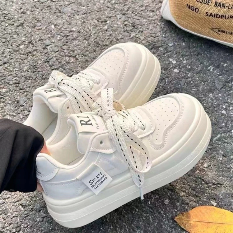 

Women Sneakers Fashion Shoes Spring Trend Casual Flats Sneakers Female New Fashion Comfort White Vulcanized Platform Shoes 2023