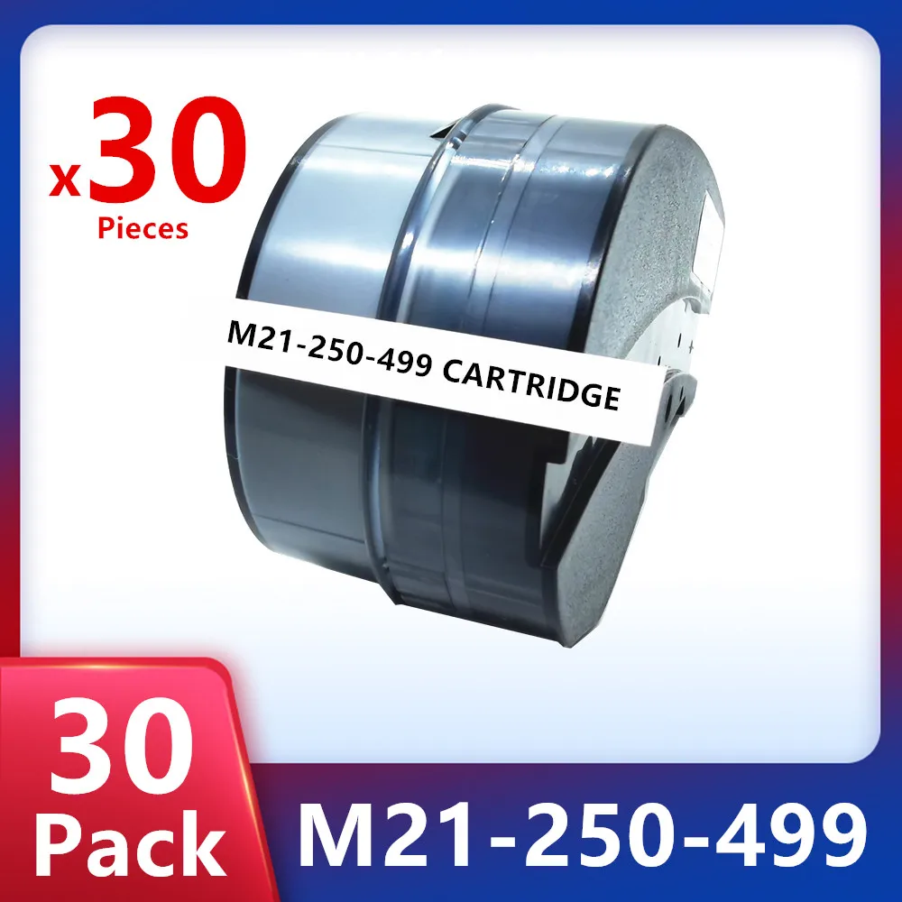 

20~30 Pack 6.35mm Black on White Sticker M21-250-499 Multi-Purpose Nylon Cloth Ribbon Cartridge Use In Labeller Machine Printer