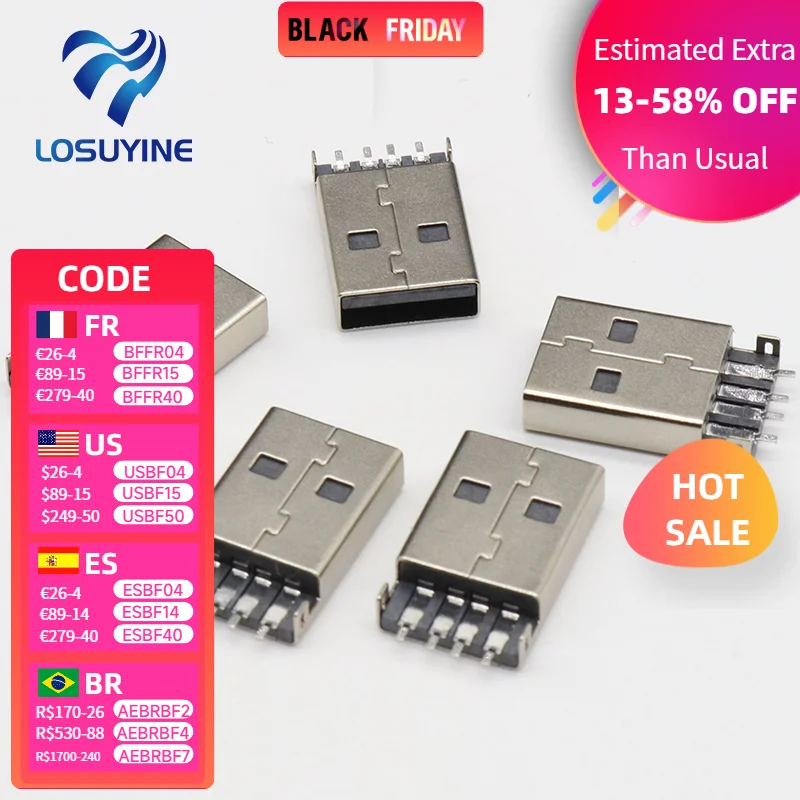 

Разъемы USB 2.0 LOSUYINE G49 черные