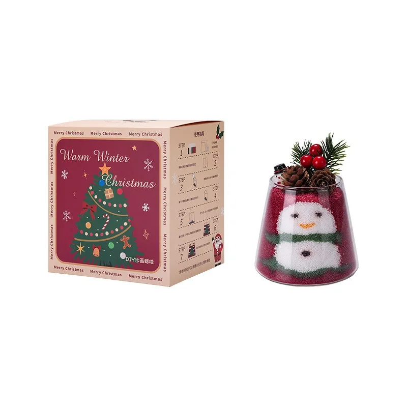 Рождество Хэллоуин DIY песочная живопись свечи орнамент ручные подарки атмосфера