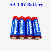 420pcslot brand 100 original aa rechargeable battery 9800mah 1 5v new alkaline rechargeable batery for led light toy mp3