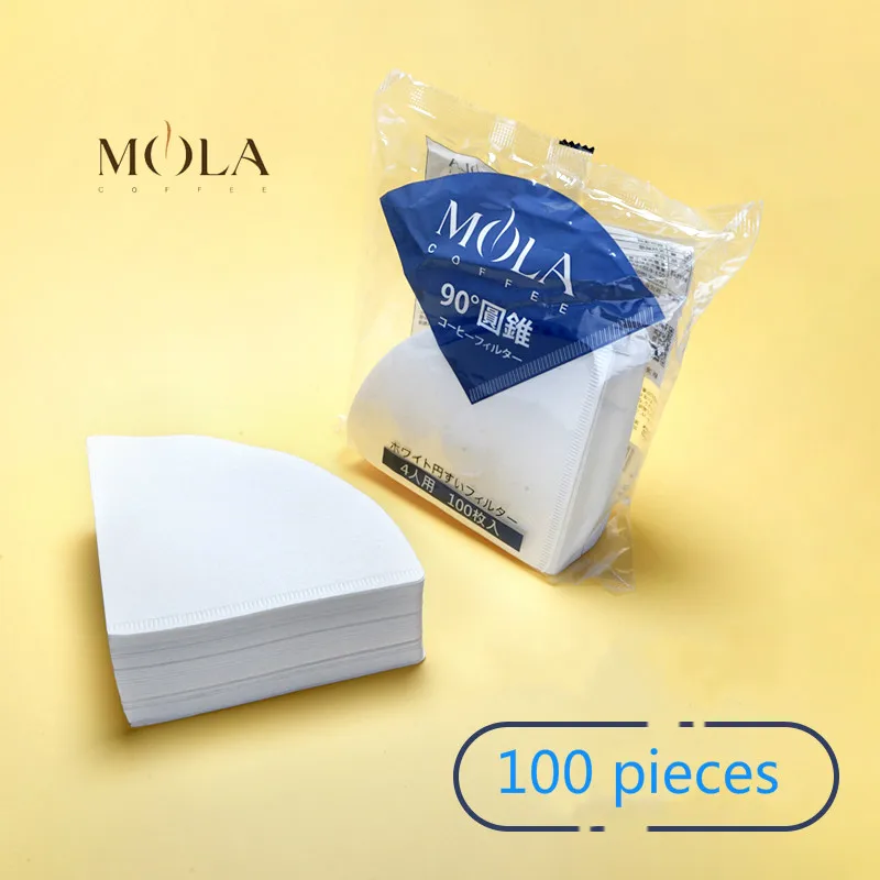 

Japan Sanyo Mola hand punch coffee filter paper V60 cone dripper 4 cup coffee drip filter coffee filter