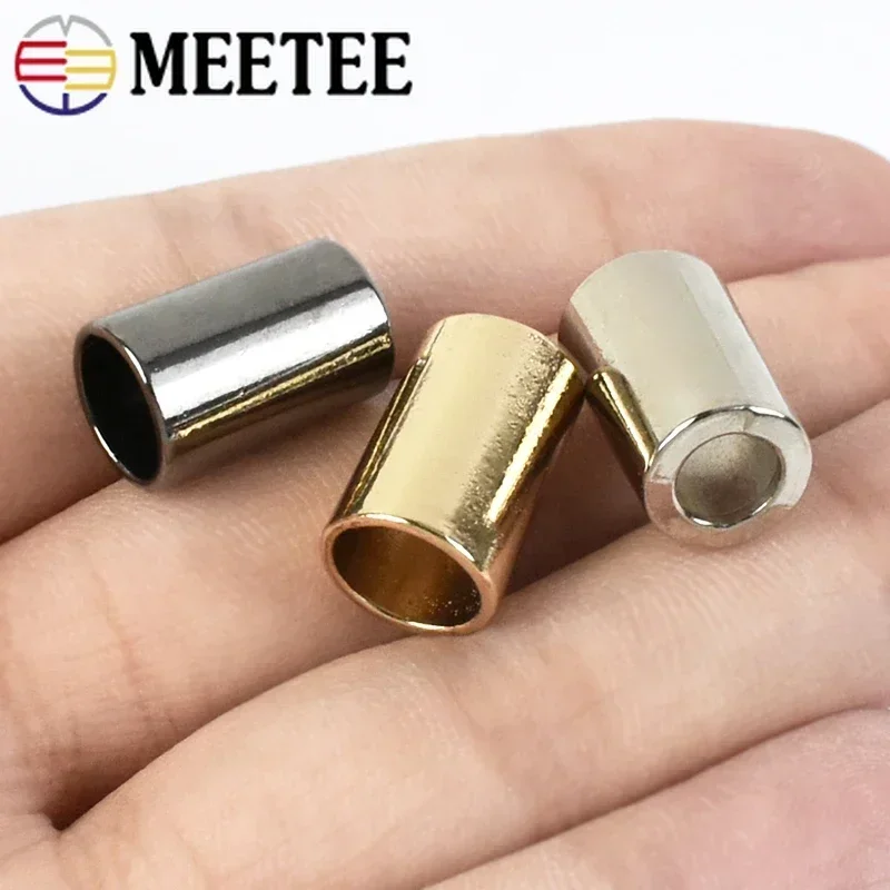 100 шт. Meetee металлические пряжки-колокольчики, стопоры, концы шнура, крышка, веревка, подвесная пряжка для сумки, обуви, аксессуары для одежды