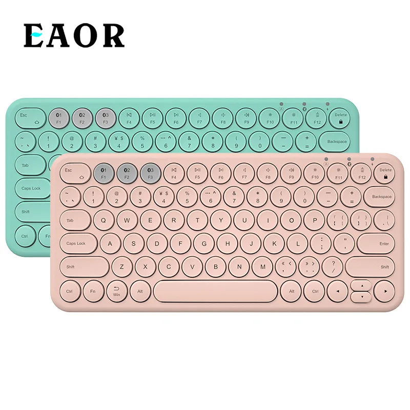 

EAOR Bluetooth-совместимая клавиатура для планшетов, iPad, телефонов, Macbook, перезаряжаемая Милая Беспроводная мини-клавиатура, Офисная Клавиатура
