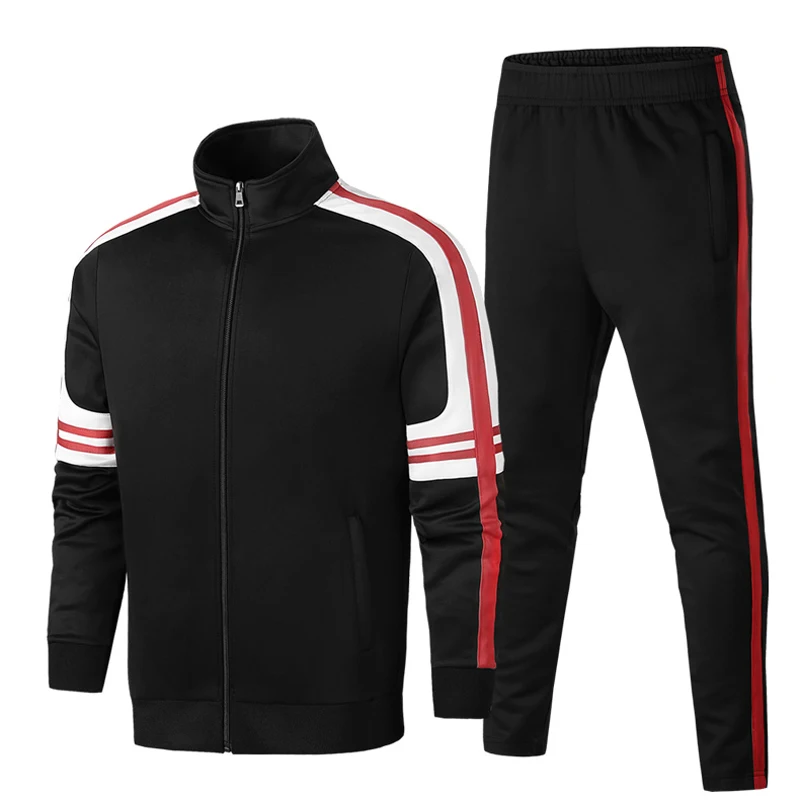 

Men Tracksuit Sportswear Sets 2 Pieces Sweatsuit Jacket+Pants New Male Spring Autumn Jogging Suit Fashion Clothing Asian Size