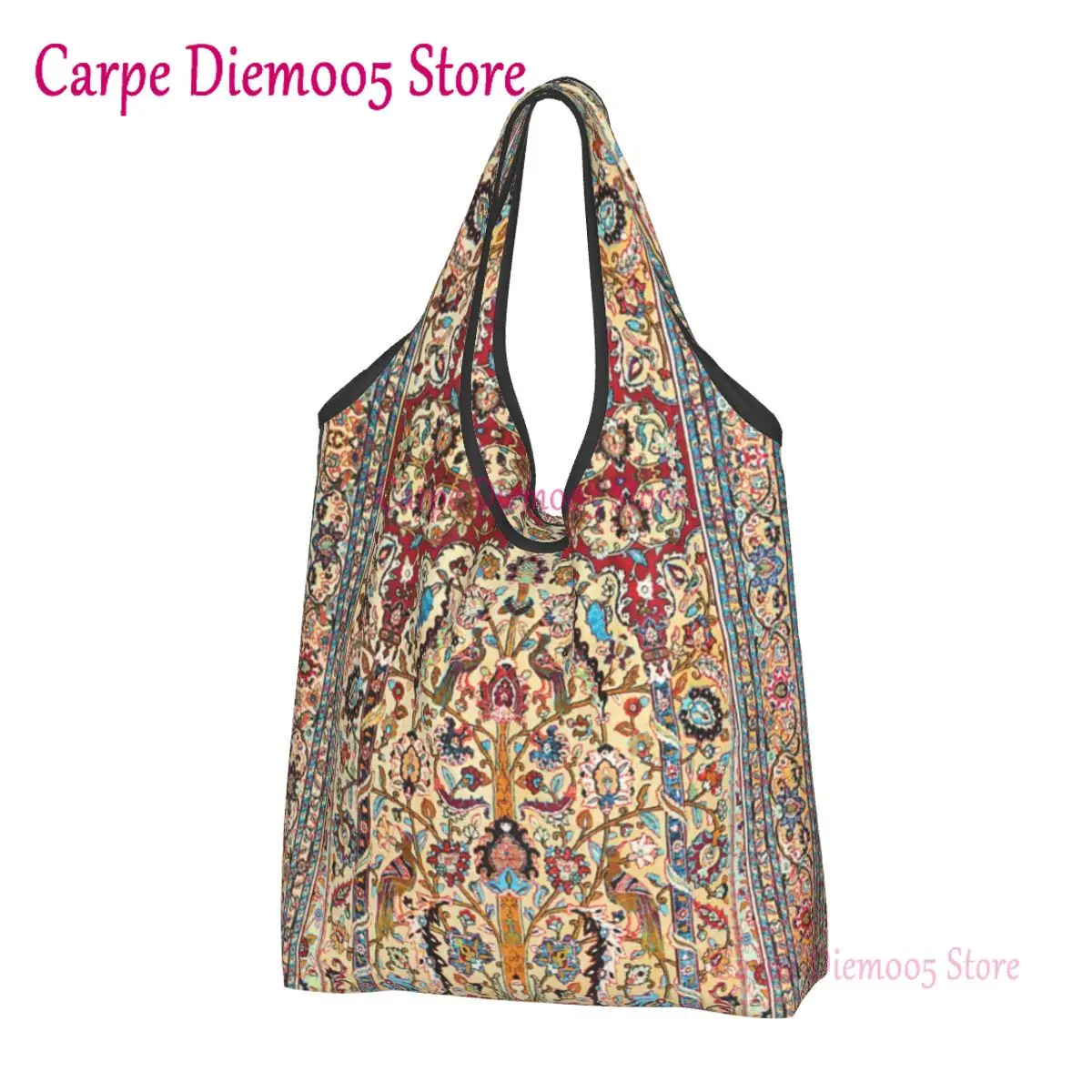 

Сумка для покупок в античном стиле, Шелковый персидский ковер, портативные вместительные богемные турецкие этнические сумки-тоуты