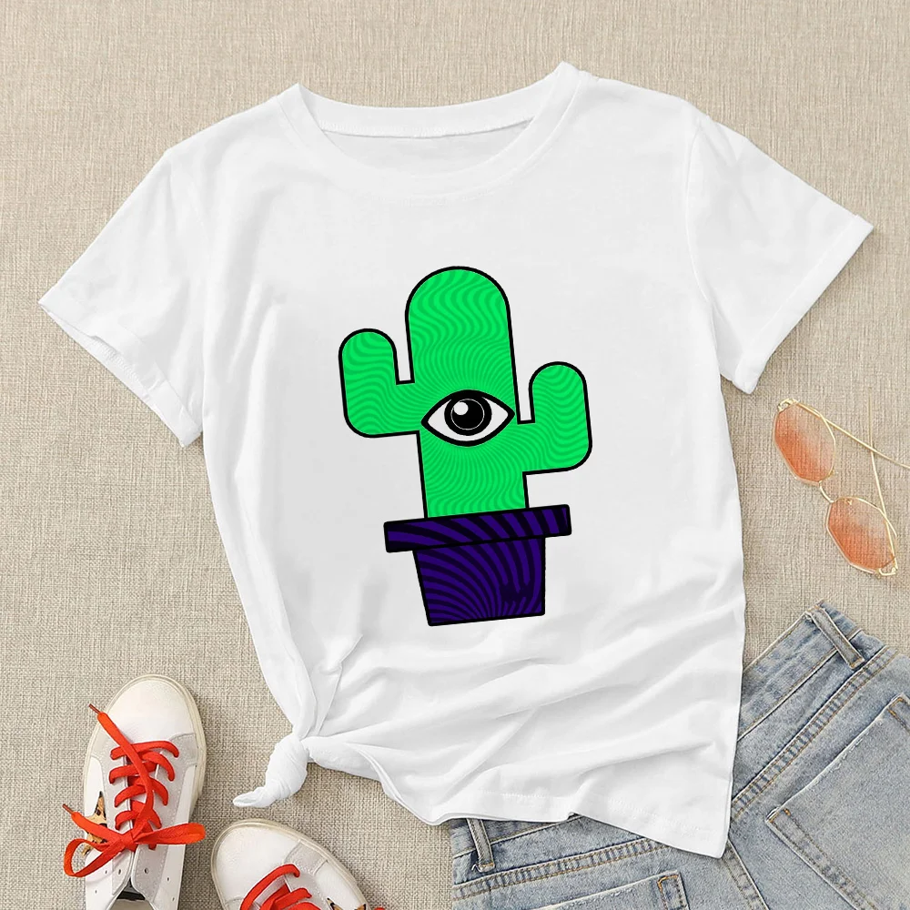 Летняя одежда Yeskuni с забавными кактусами для мамы и дочери семейная уличная