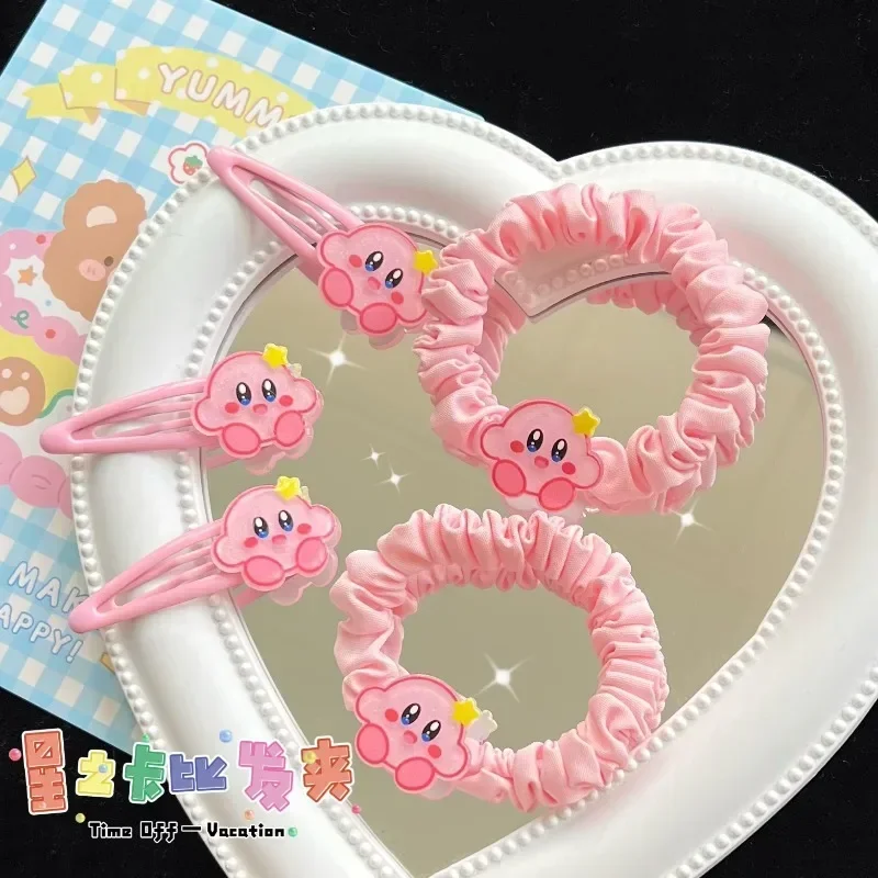 Милые заколки для волос Kirby девочек кавайные мультяшные аниме модные аксессуары
