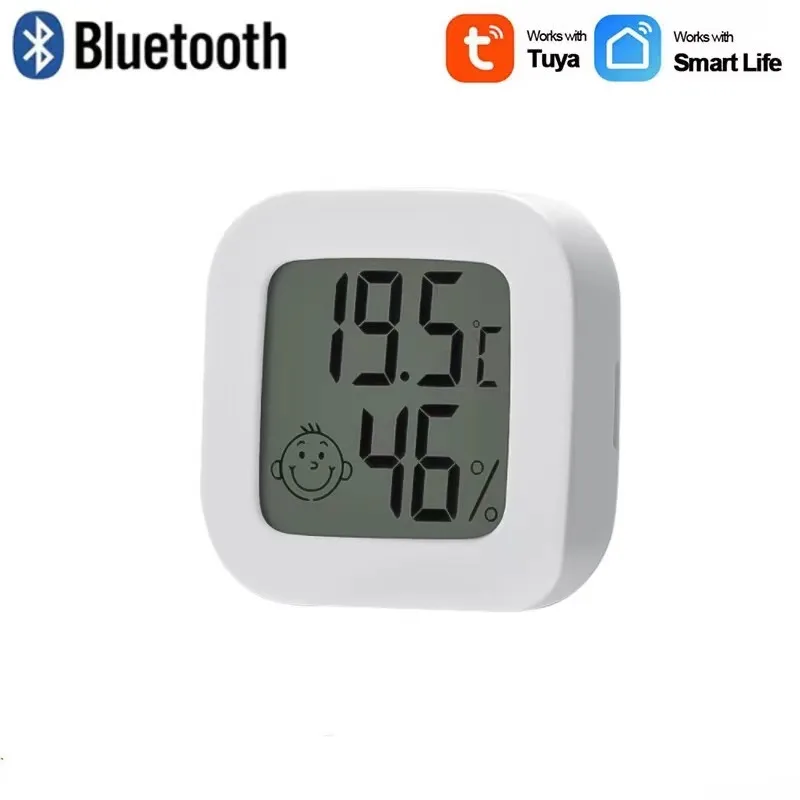 

Умный Bluetooth-датчик температуры и влажности Tuya, комнатный гигрометр, термометр с цифровым ЖК-дисплеем