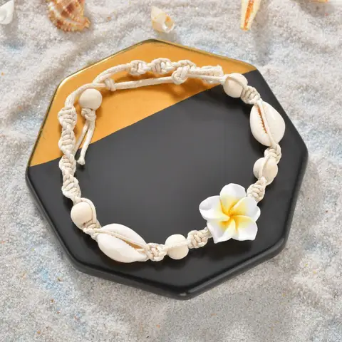 Женские глиняные браслеты для ног Frangipani