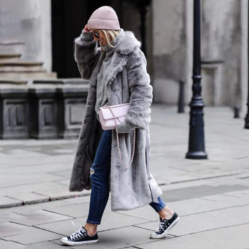 Top Fashion Women's Winter Coat Women Coat Fur Mink Fur Thick Winter High Street Other Slim Real Fur Winter Jackets 2022 Woman enlarge