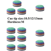 cuppa rainbow billiards pool cue tip 10 51213mm multiple layers hardness m