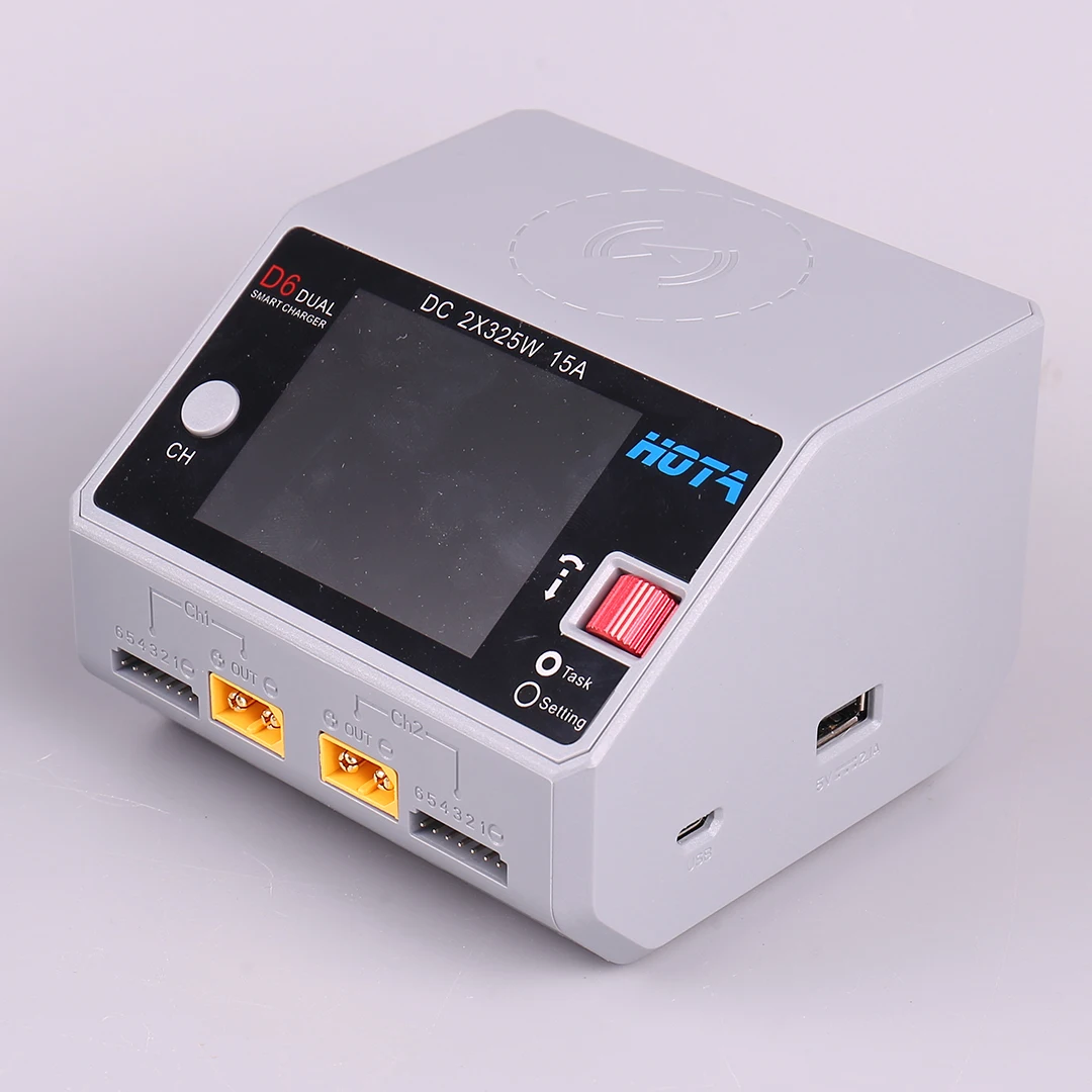 HOTA D6 DC650W 15A двойное умное зарядное устройство максимальный ток 1600 мА Встроенный