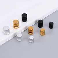 modern simple aluminum alloy single hole golden handle black round cabinet drawer solid knobs