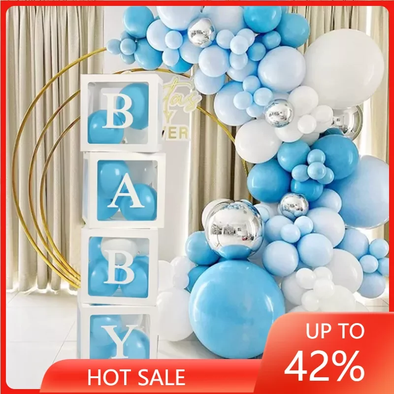 

Baby Shower Boy Girl Transparent Box Baby Shower Decoration Baby Christening Birthday Party Decor Balloon Box Baby Shower Gift