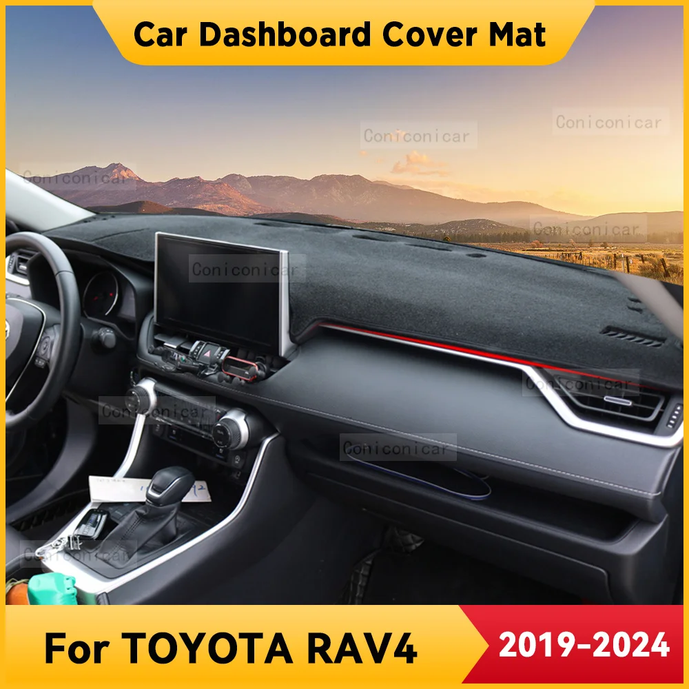 Для TOYOTA RAV4 2019-2024 автомобильный коврик для приборной панели нескользящая