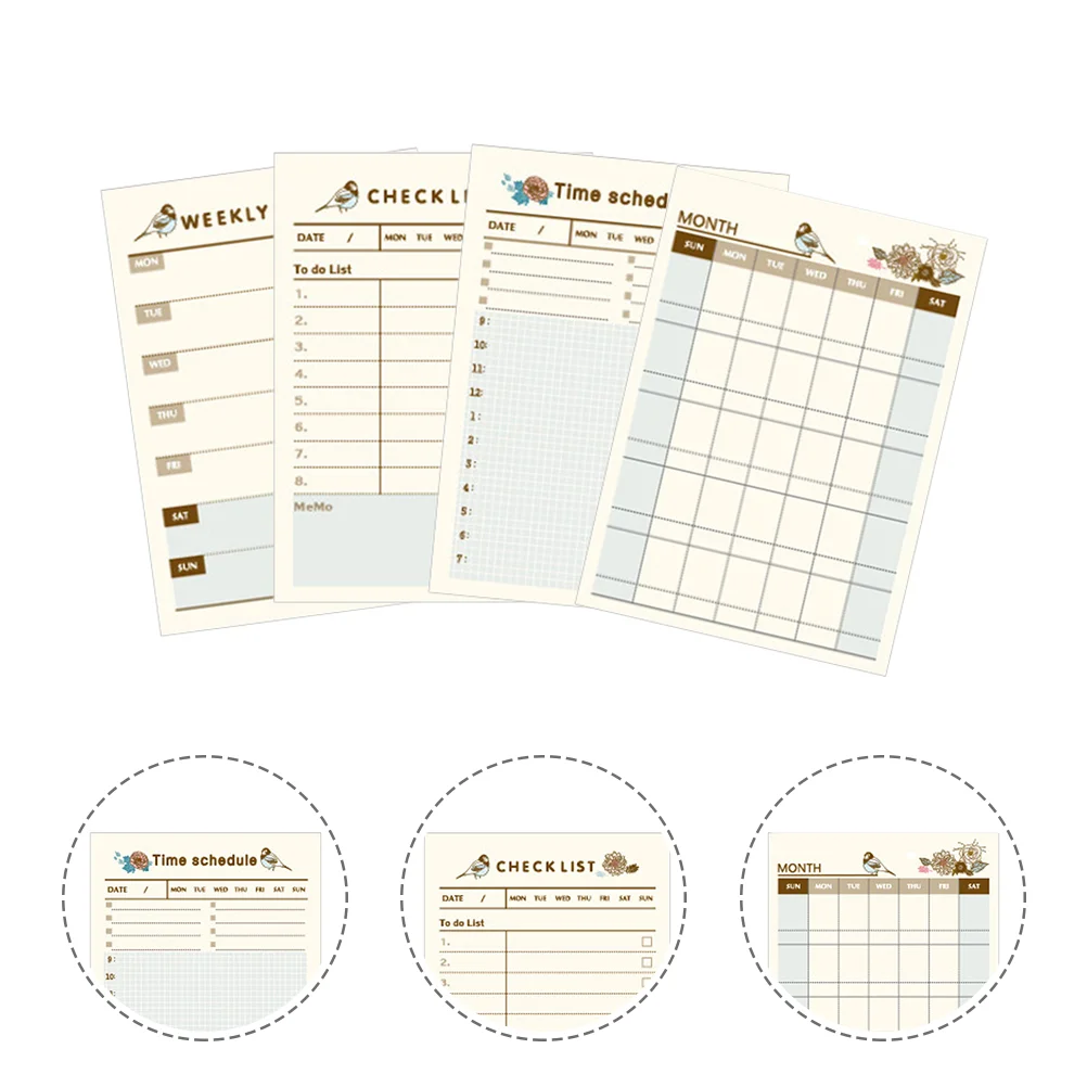 

Notepad Planner Notebook Notepads Schedule Weekly Paper Off Tear Pads Meal Spiral Planning Calendar Note Diary Book