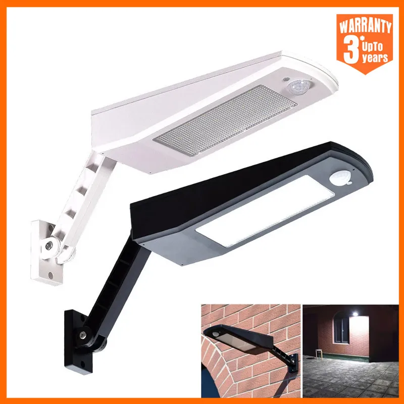 

Outdoor Lighting Solar LED Light Outdoor Wall Lamp 48LED 900LM Solar Light PIR Sensor Motion 4 Modes Wall Lamp
