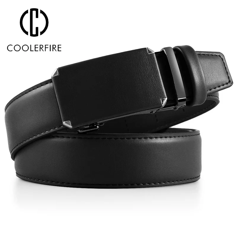 Fashion Belt for Men Business Cowskin Genuine Leather Casual Designer Jean Men's Belt Ceinture Male Automatic Buckle Belt ZD2205