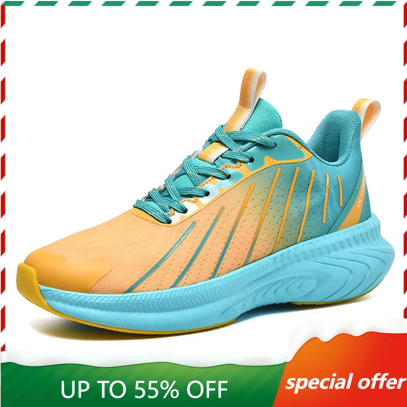 

Men's Sneaker Running Shoes Low Top Sports Tennis Shoes Outdoor Mesh Breathable Casual Fashionable and High-Quality Trainers