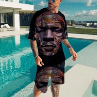 2022 new fashion t shirt sets men tracksuits summer casual beach short pants 2 piece outfit 3d print trend man clothing