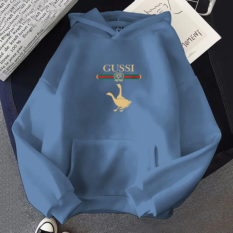 

Autumn and winter cotton hoodie men's goose oversize top street casual