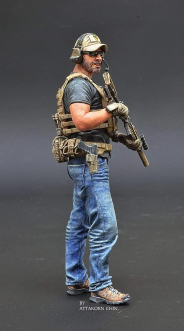 Масштаб 1/16 литье под давлением строительный комплект модель солдата из смолы