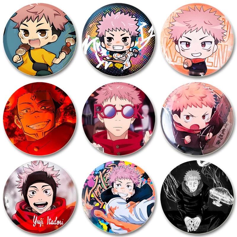 Юджи Итадори булавка брошь ручной работы для одежды мультфильм косплей значок