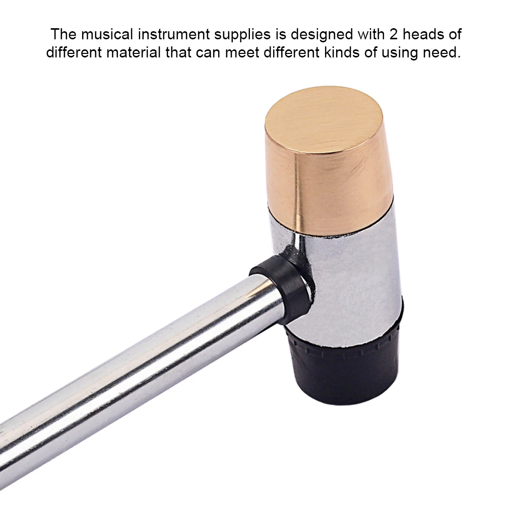 

Fretting Hammer Portable Professional Double Heads Handheld Non-slip Long Handle Hammers Guitar Wire Replacement Tool