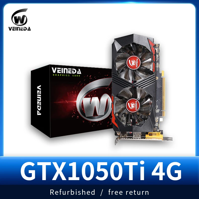 

VEINEDA Video Card 1050 Ti 4GB GDDR5 128 bit Graphics Card PC Gaming GPU non RX 580 570