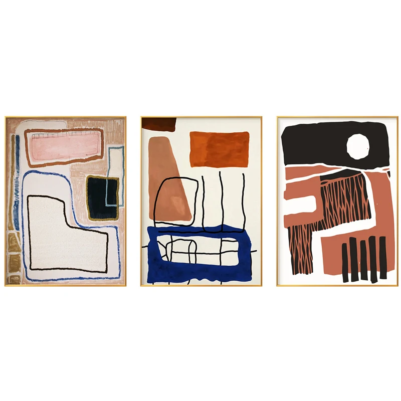 

Abstract Color Block Graffiti Poster Nordic Geometric Lines Canvas Paintings Wall Art Print Pictures Modern Living Room Decor