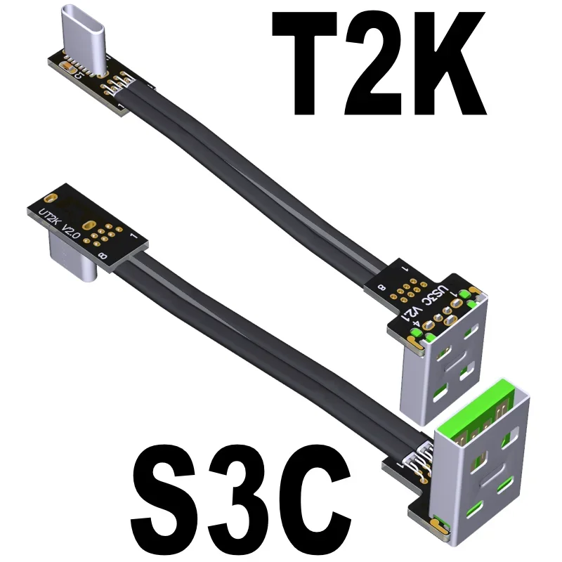 USB Type-C Угловой кабель для зарядки и передачи данных с экранированием поддержки