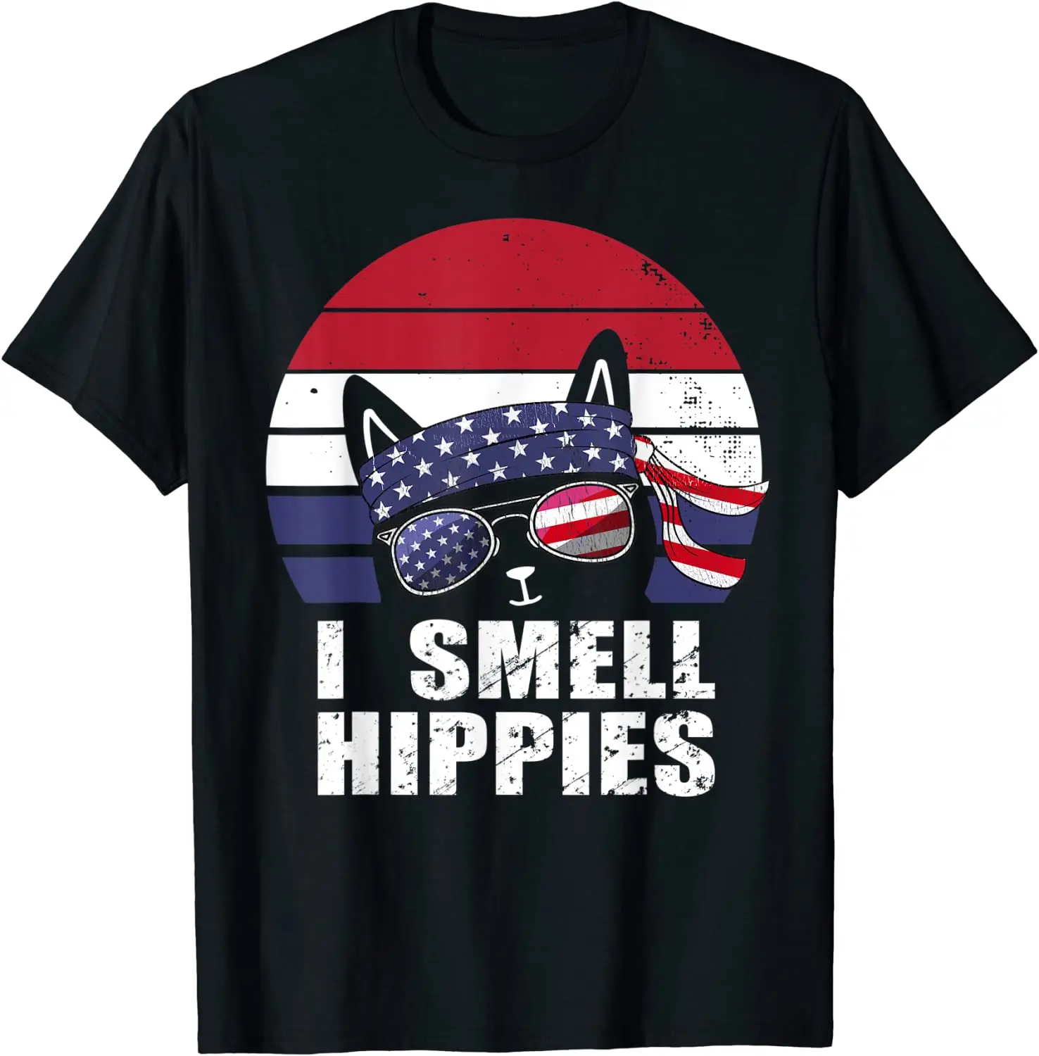 

Футболка I Smell хип-хоп с американским патриотическим котом для мужчин и женщин, повседневная хлопковая Повседневная футболка на все сезоны, футболки с графическим рисунком