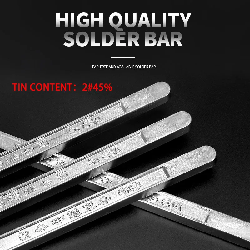 Yunnan antioxidant solder bar sn45% high purity low temperature 500g lead-free environmental protection tin rod household has le