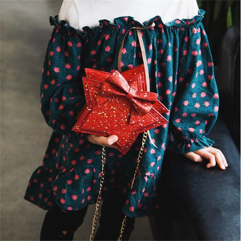 

Star Shape Coin Purse Handbag Children Wallet Girl Small Messenger Bag Kid Money Bag Cute Bow Shoulder Bag Purse