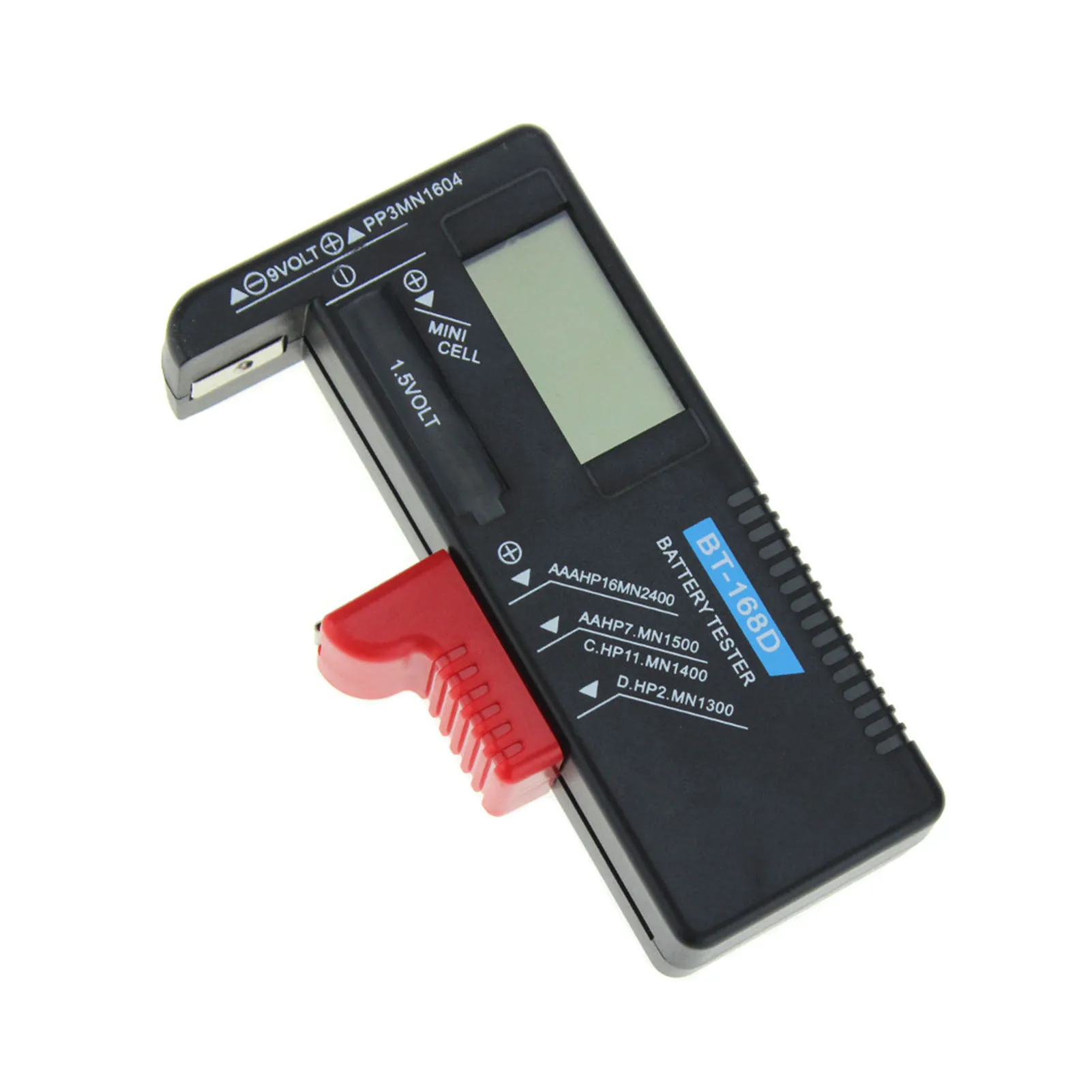 

Portable Battery Test Tool Battery Capacity Power Level Measuring Universal AA AAA Batteries 9V BT168D