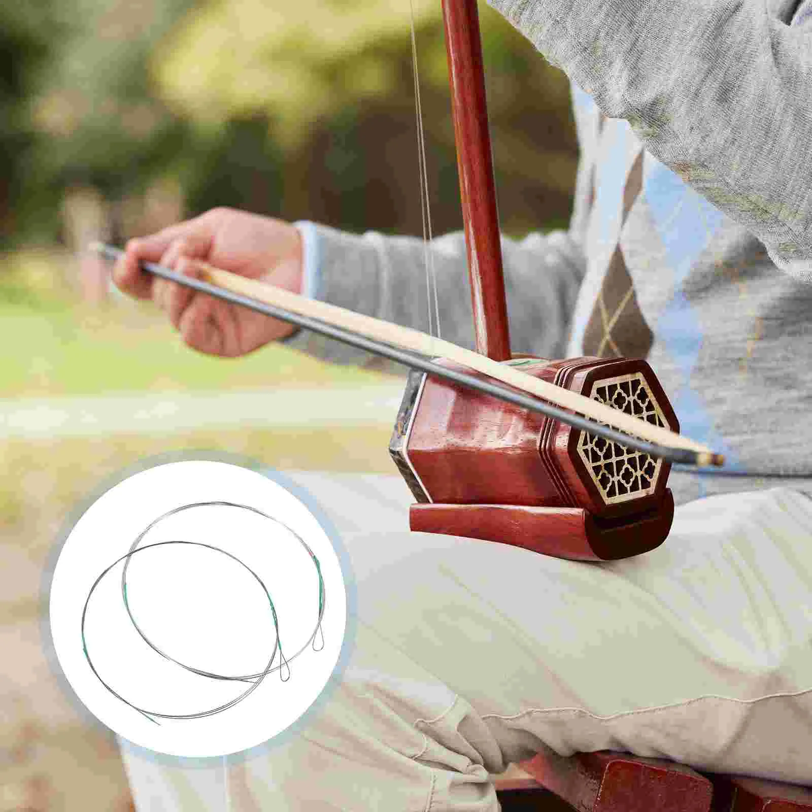 

2Pcs Portable Creative Sturdy Practical Durable Erhu Strings Erhu Parts Erhu Accessories