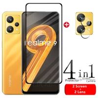 4 in 1 for realme 9 glass for oppo realme 9 tempered glass 9h cover screen protector for realme 8 5g 8 pro 9 pro plus lens glass