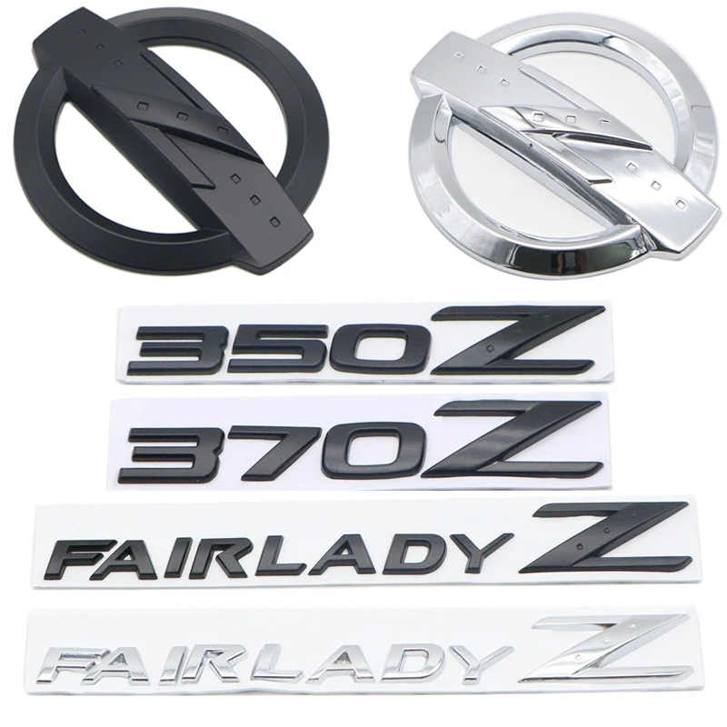 

Car 3D Metal Trunk Body Badge Emblem Decals Sticker For Nissan 370Z 350Z Z34 Z33 Fairlady Z Letters Logo Decoration Accessories