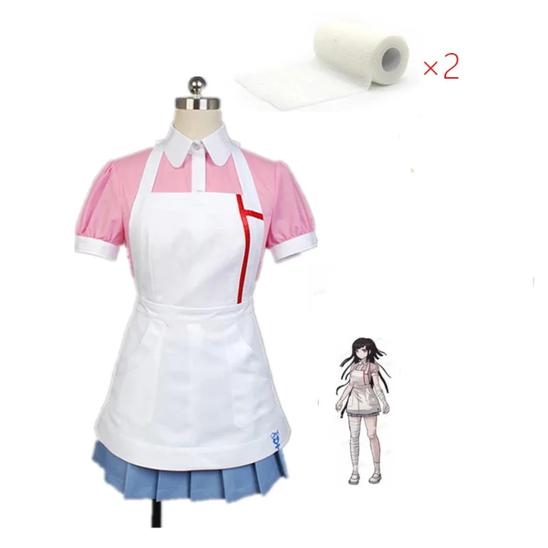Danganronpa Mikan tsukiki карнавальный костюм на Хэллоуин карнавал окончательная медсестра