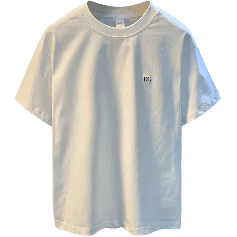 Лето 2025 г. новый мужской простой и универсальный однотонный топ с короткими