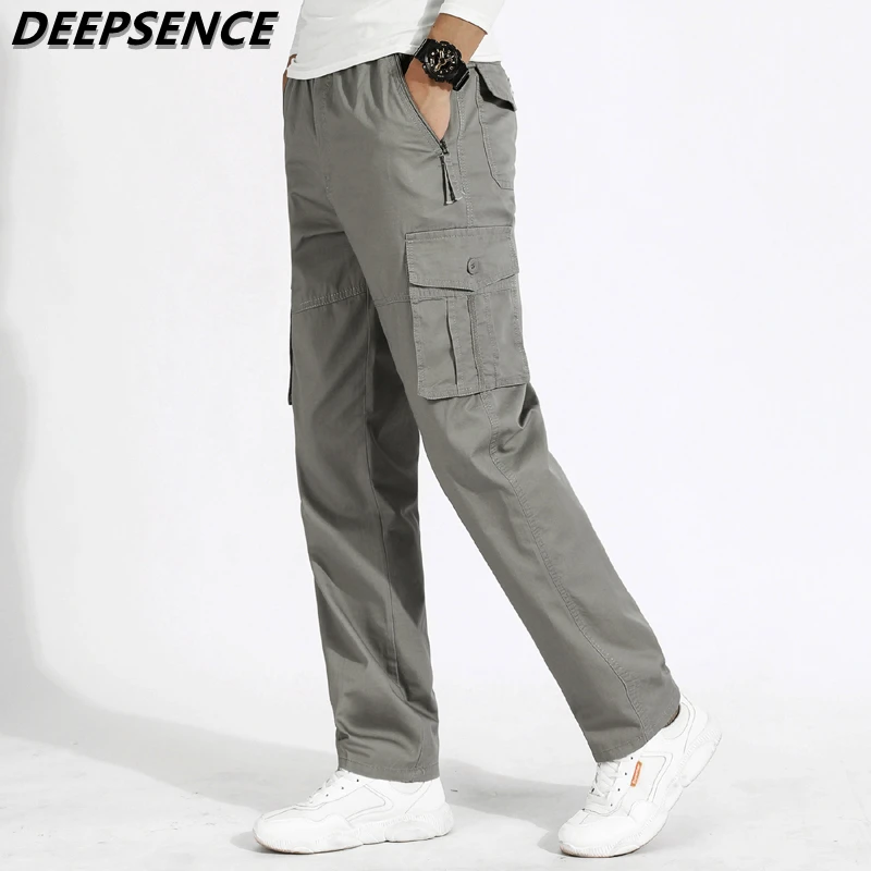 Men's Casual Cargo Pants Trousers for Men Four Seasons Loose Fit Breathable Daily Home Office Fashion Sports Jogging Pants Men