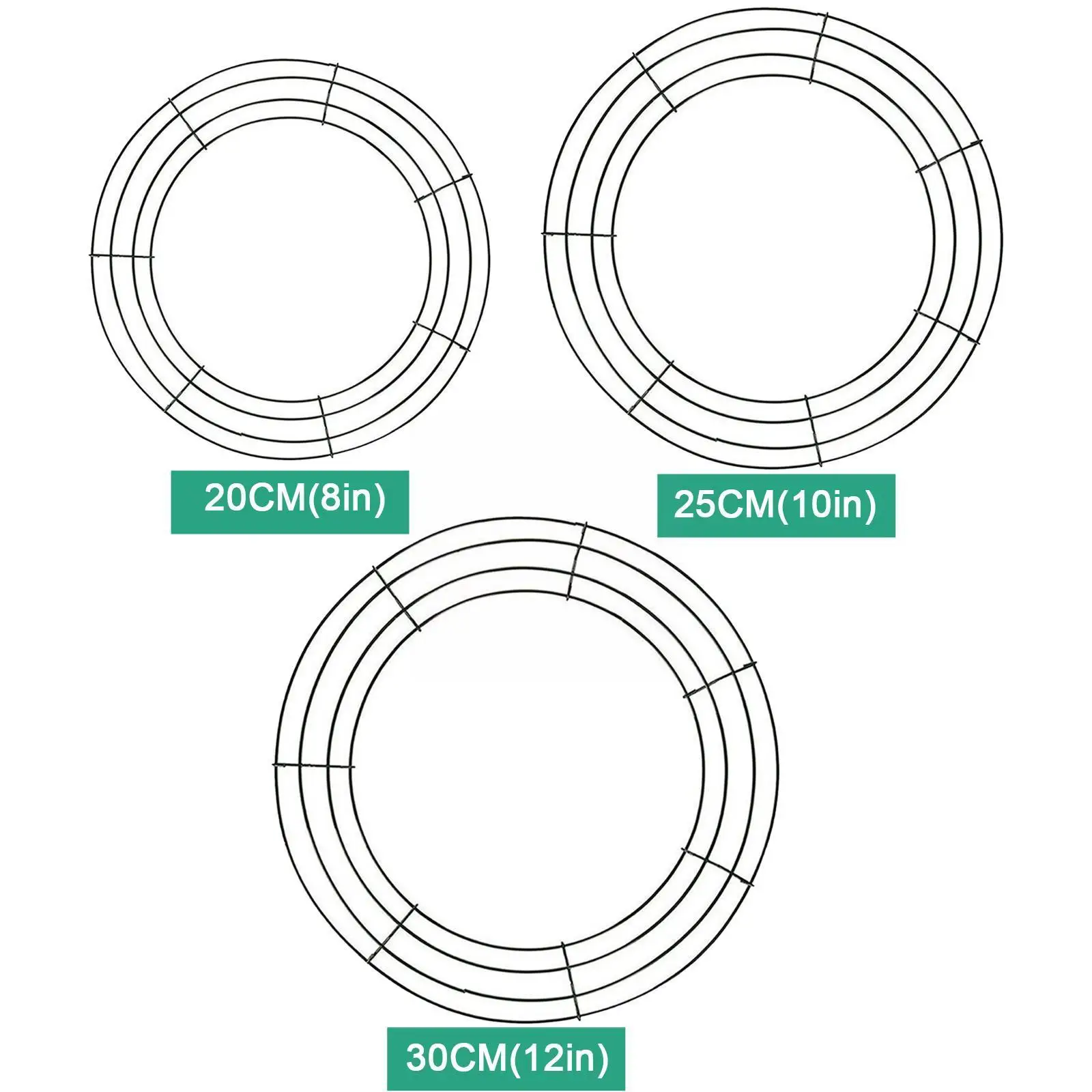 

Metal Round Hoop DIY Christmas Decoration Wire Wreath Frame Wall Hanging For Wedding Valentine Decorations K4Q7