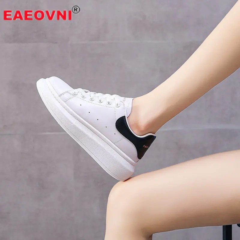 Women's Shoes White Sneakers Platform Comfortable Walking Large Size Breathable Vulcanized |