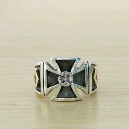 Оптовая продажа минималистское кольцо с крестом из стерлингового серебра S925 для