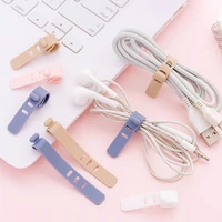 cable organizer silicone wire binding data cable tie management bobbin winder marker holder tape lead straps finishing buckle